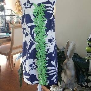 Lilly Pulitzer Blue and Green Floral Dress